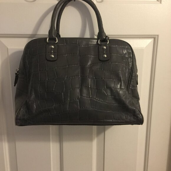 MICHAEL KORS GREY CROCODILE SATCHEL - Picture 2 of 7